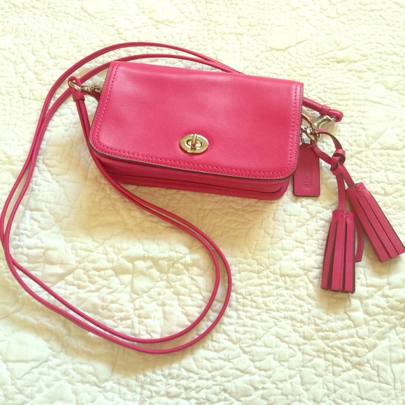 bright pink coach purse